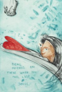 Bjorg Thorhallsdottir Real friends are there when you fell lost and small