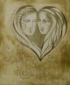 Sisters in heart brun