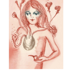 Kunstplakat: Den blomstrende kjærligheten